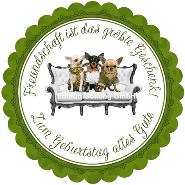 Postkarte Zum Geburtstag alles Gute, Hunde